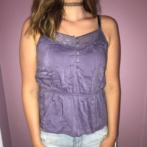 Purple spaghetti strap tank